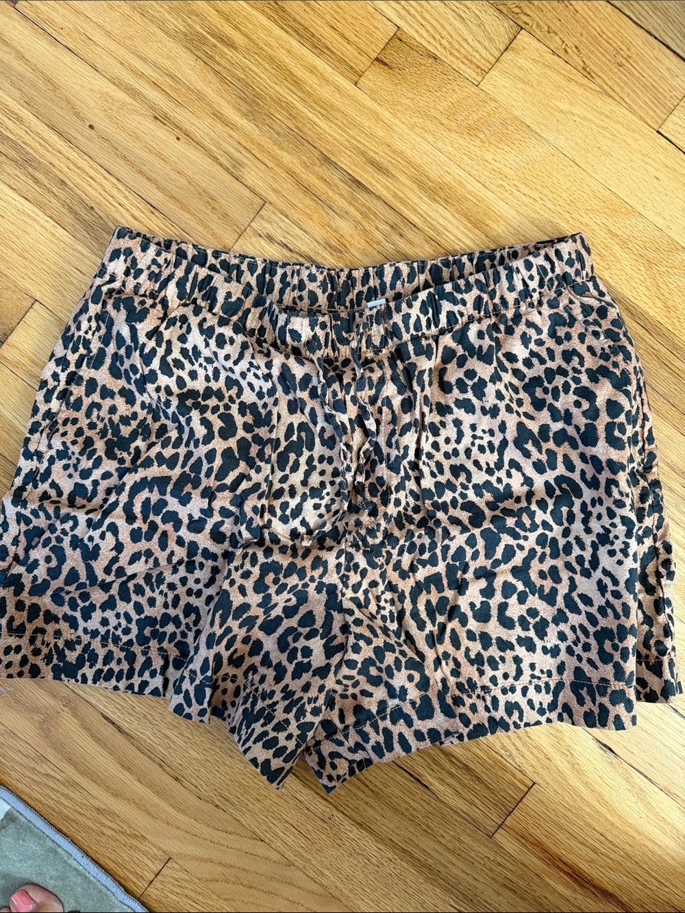 GAP High-Waist Leopard Print Shorts - Brown/Black
